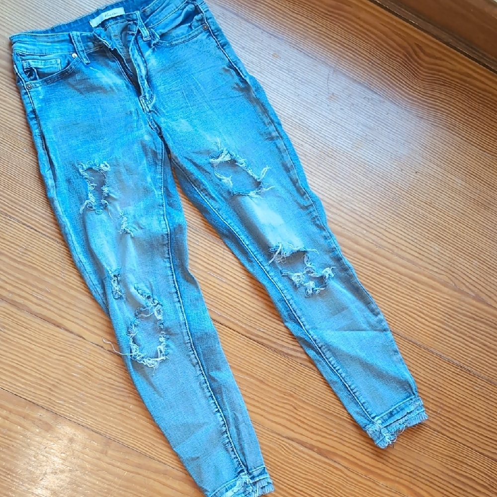 KanCan Light Blue Distressed Skinny Jeans